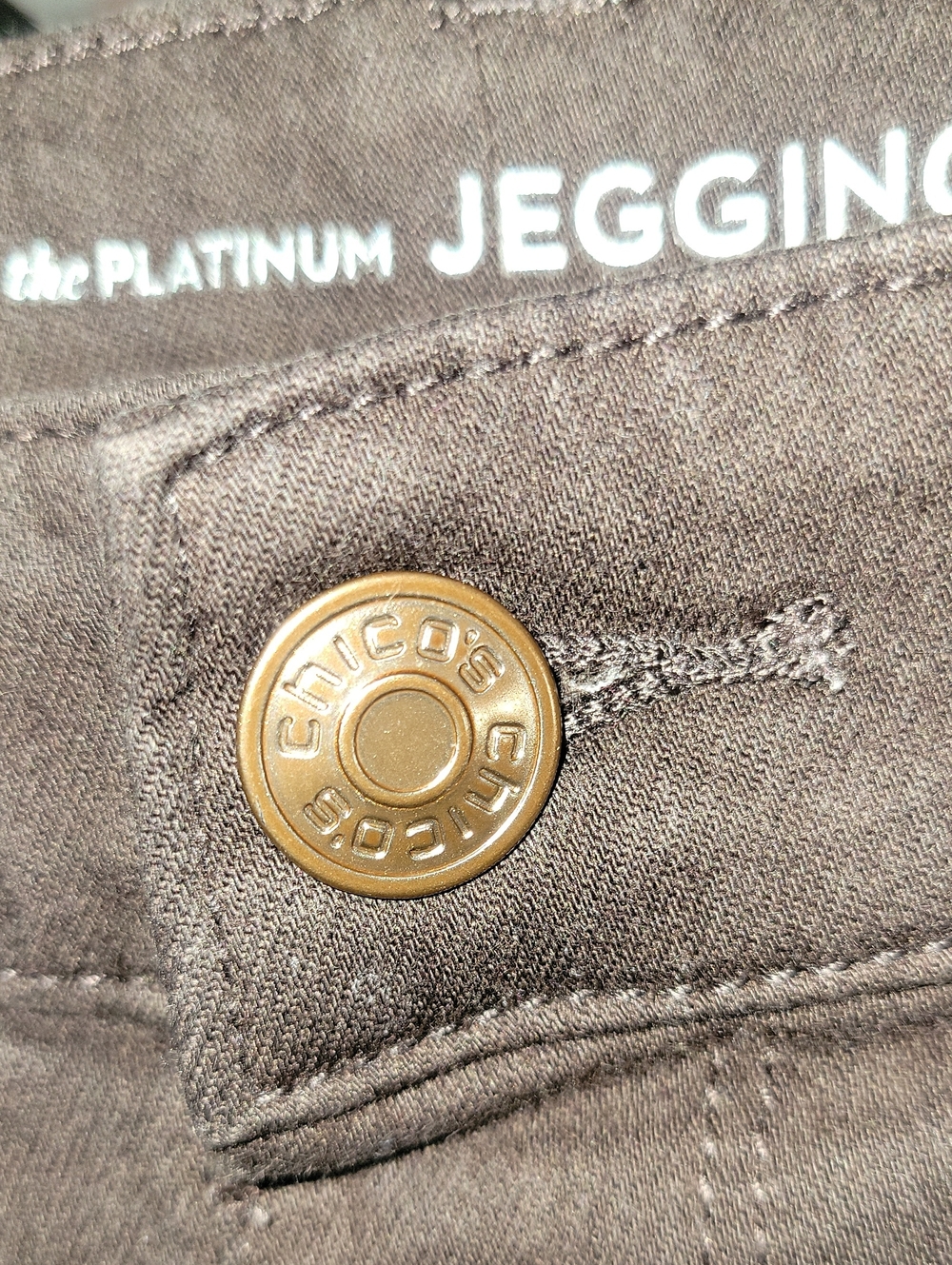 Chico's Dark Chocolate Jeggings - Picture 4 of 9